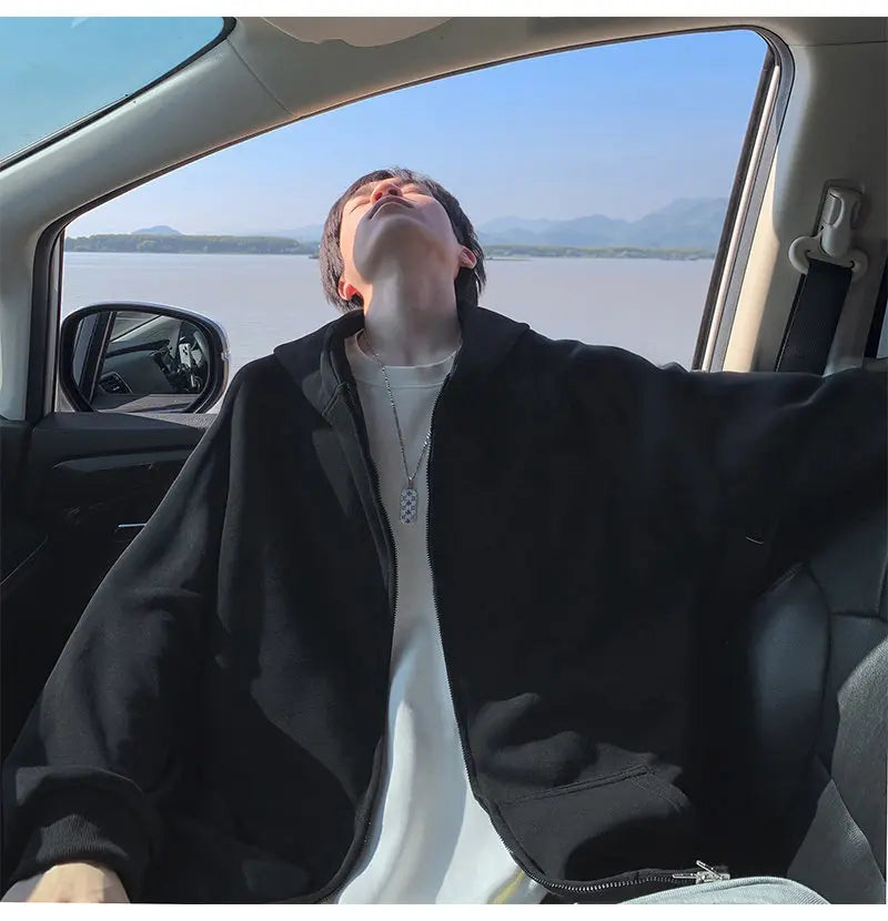 Men's Plus Size Zip Hoodie – Heavy Cotton Blend