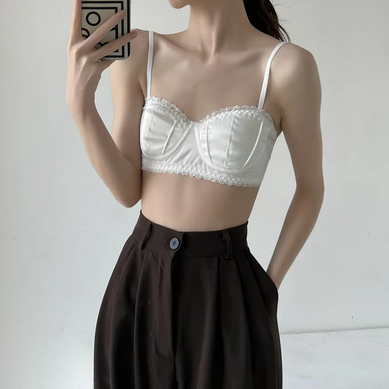 حمالة صدر نسائية نصفية من الدانتيل الفرنسي