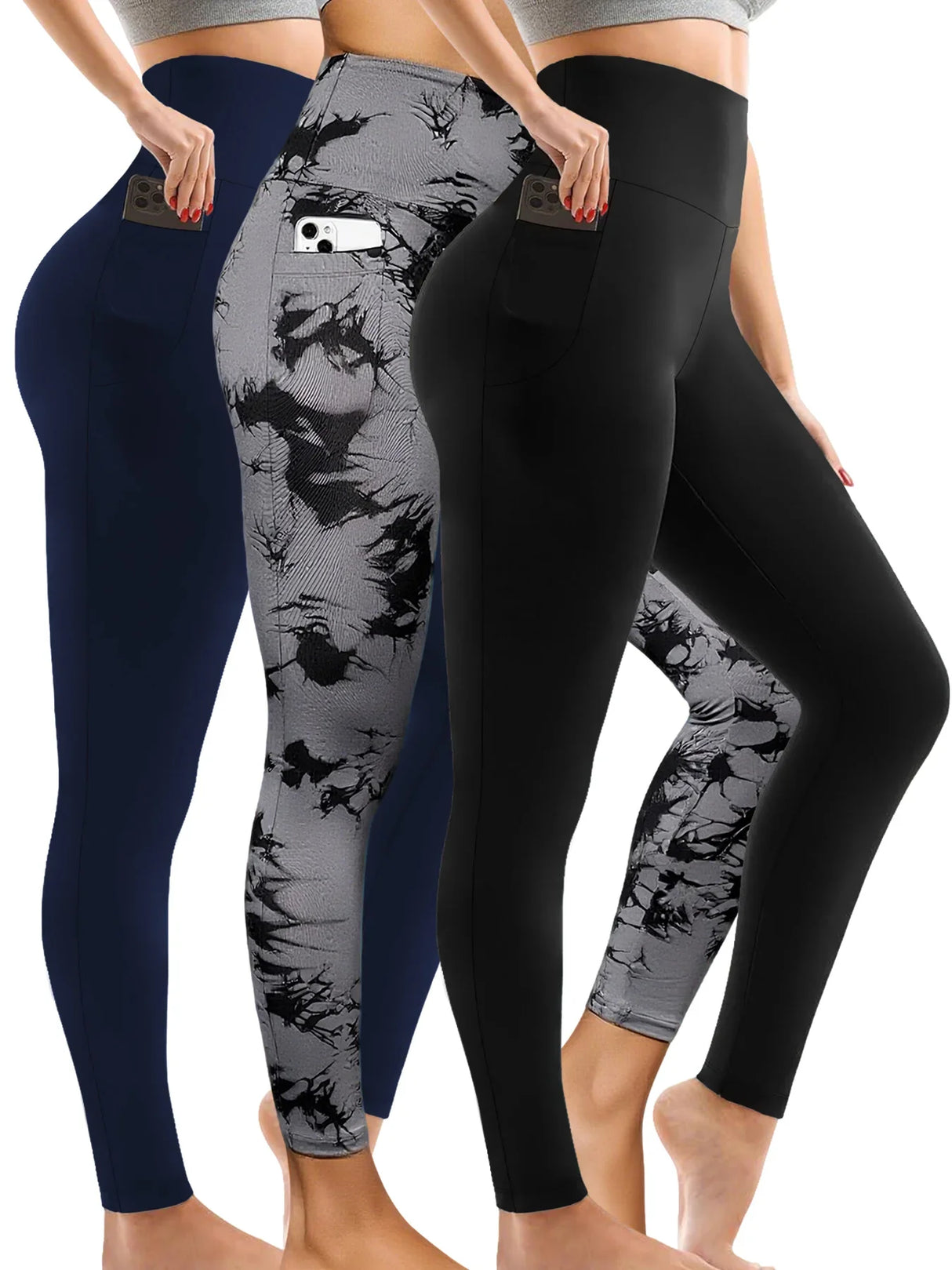 3-Pack Super Soft Women's Yoga Leggings – High Waisted Tummy Control Pants