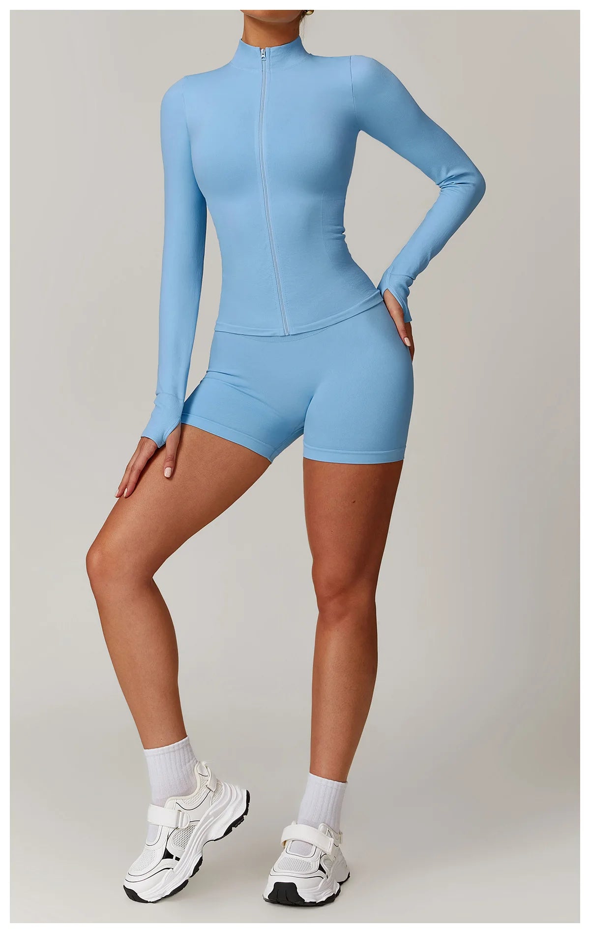 Seamless Women's Long Sleeve Yoga Jacket – Windproof Running Sports Top