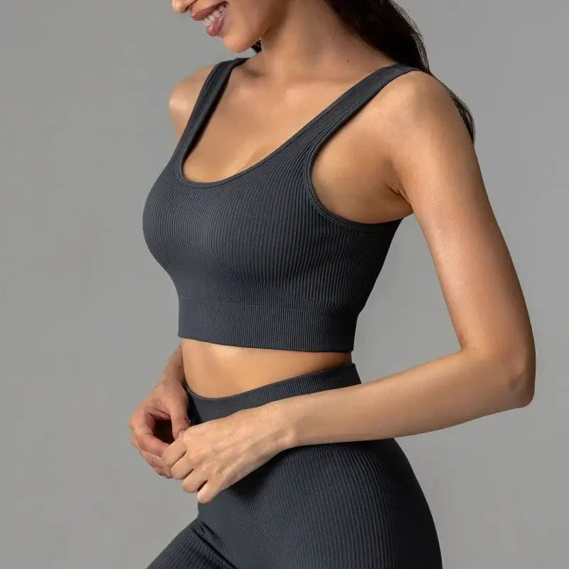 حمالة صدر يوغا مبطنة بدون درزات للنساء