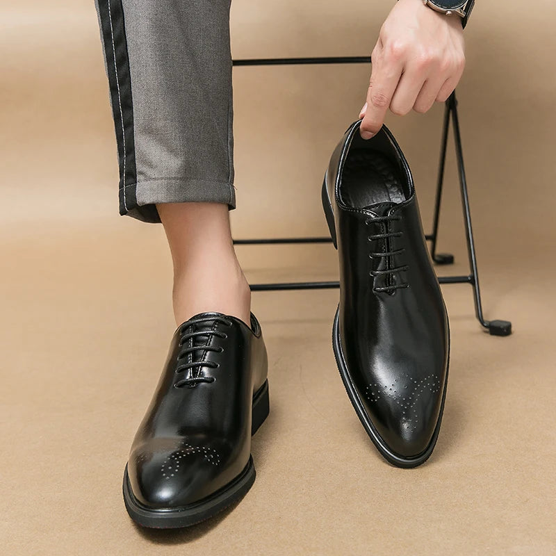 أحذية أكسفورد فاخرة للرجال لحفلات الزفاف