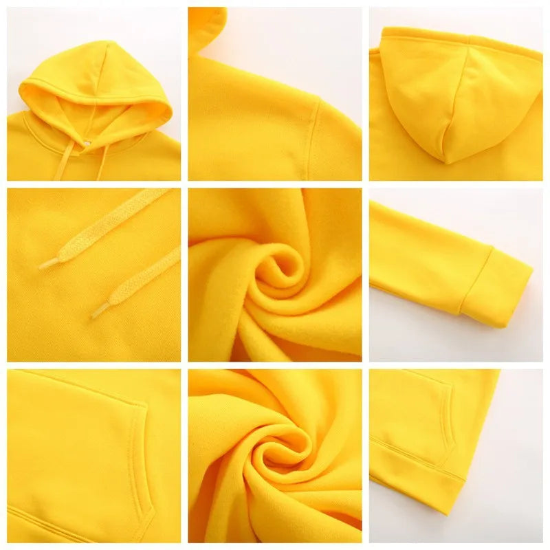 هودي رجالي كبير الحجم - بلوفر أسود سادة