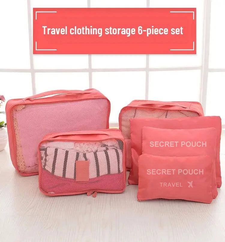 6-Piece Oxford Travel Organizer Set – Packing Cubes