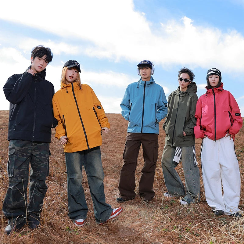 Outdoor Windproof Waterproof Hiking Hooded Jacket