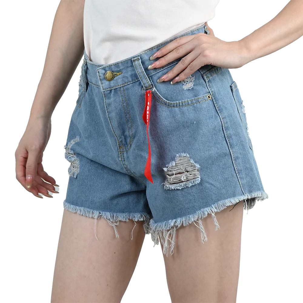 Women’s 3PCS High Waist Ripped Denim Shorts