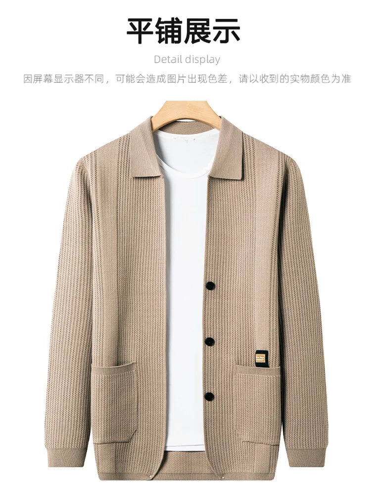 Men V-Neck Cardigan Sweater