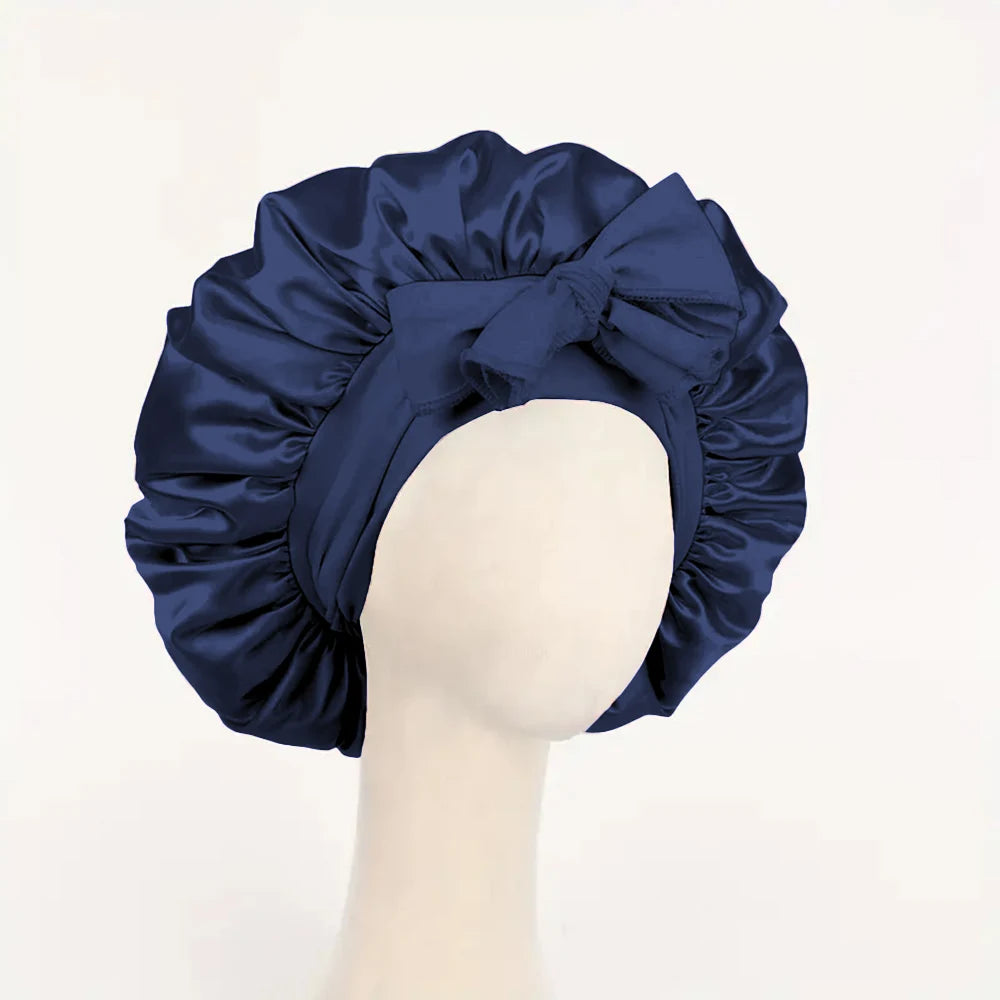 Adjustable Silk Satin Bonnet for Sleeping – Hair Protection