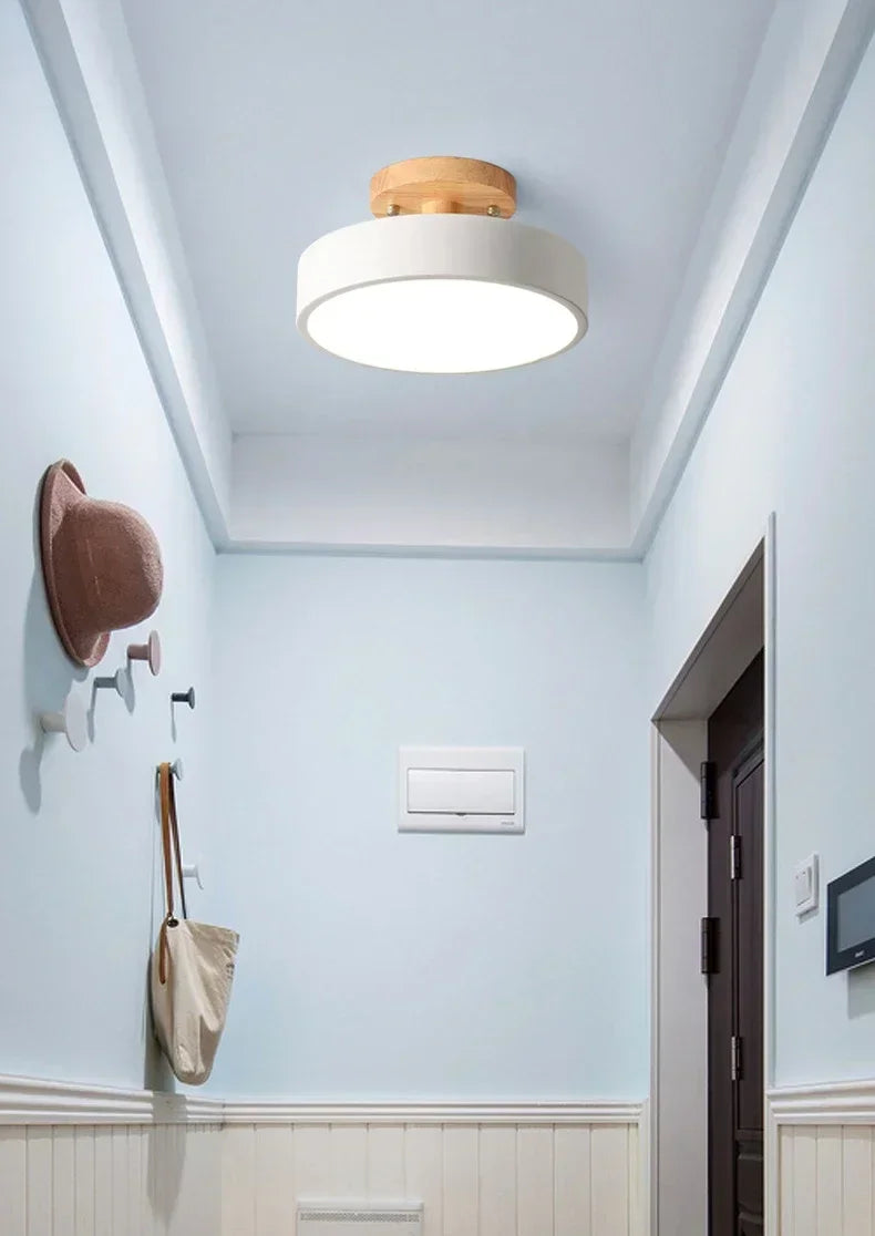 Nordic Wooden Ceiling Lamp
