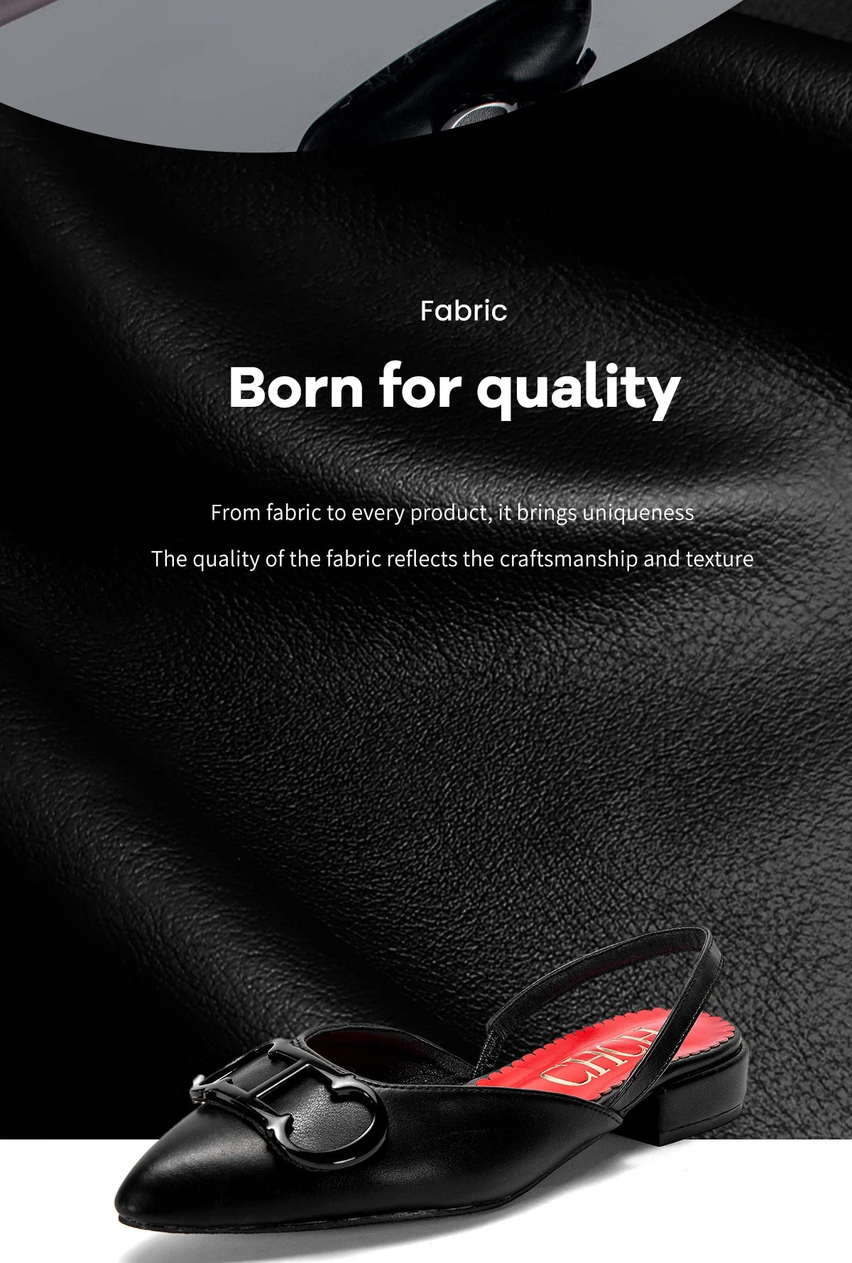 حذاء باليه مسطح نسائي من الجلد سهل الارتداء مع عقدة فيونكة