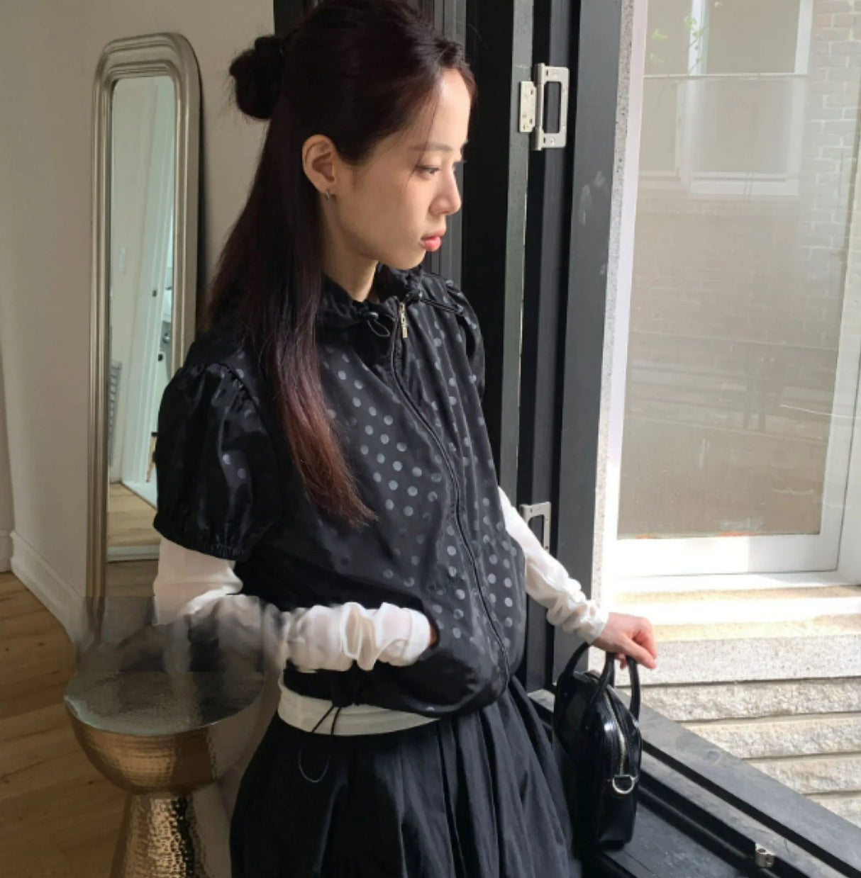 Streetwear Summer Polka Dot Hooded Jacket