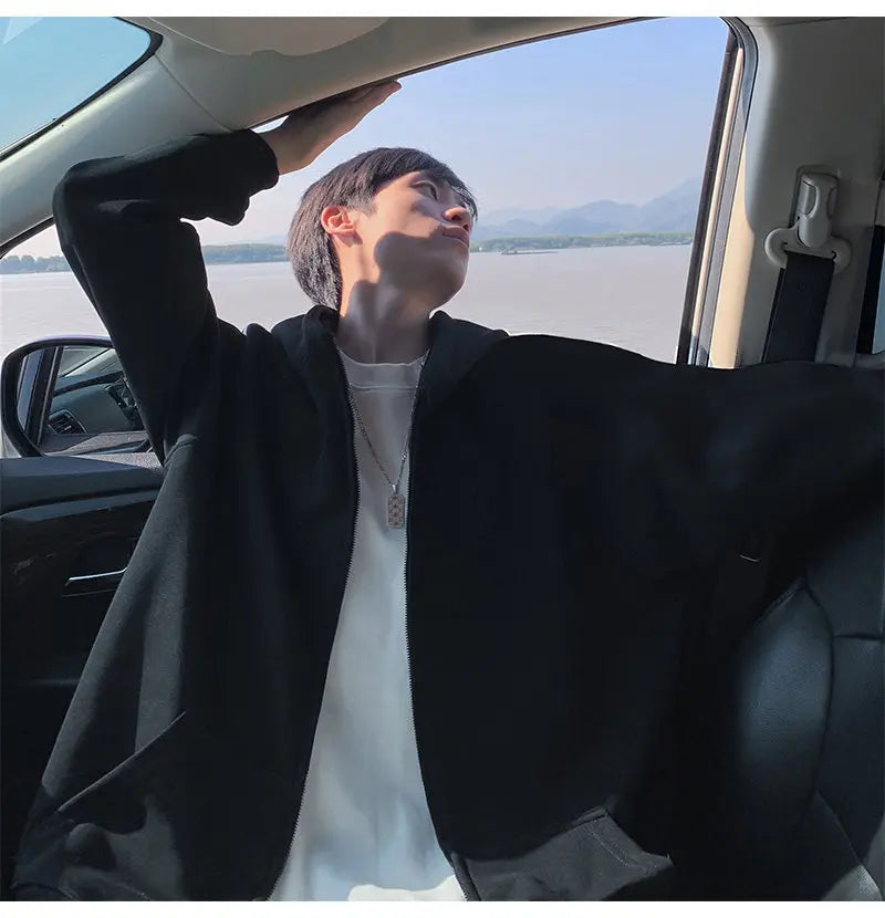 Men's Plus Size Zip Hoodie – Heavy Cotton Blend