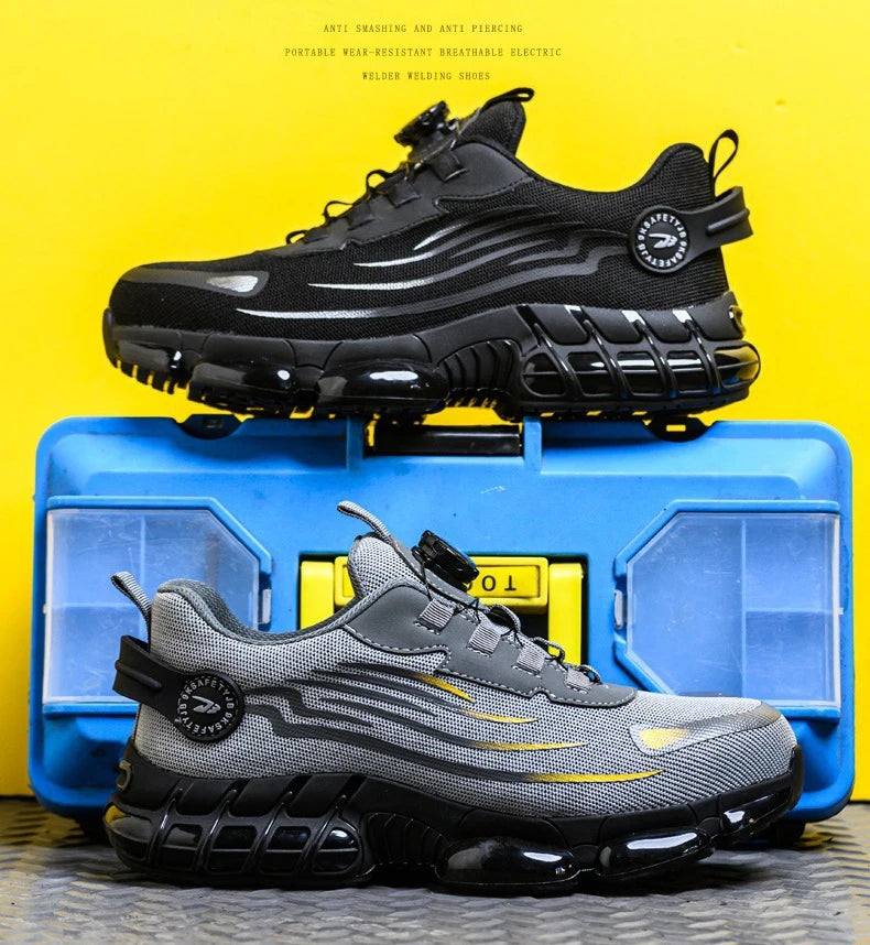 أحذية أمان نسائية شبكية قابلة للتهوية بأصابع فولاذية