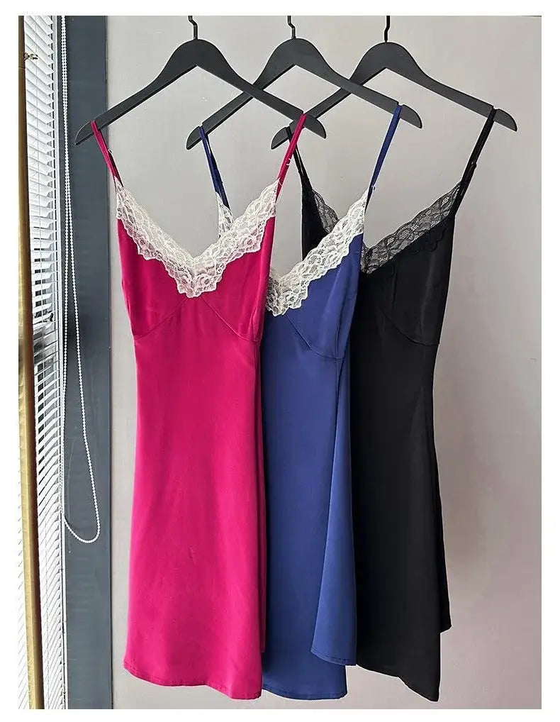 بيجامة نوم فضفاضة من الدانتيل بمقاسات كبيرة للنساء