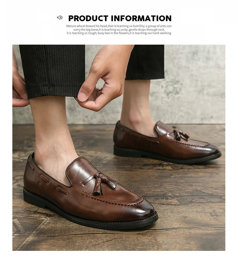 Men British Style Leather Brogues