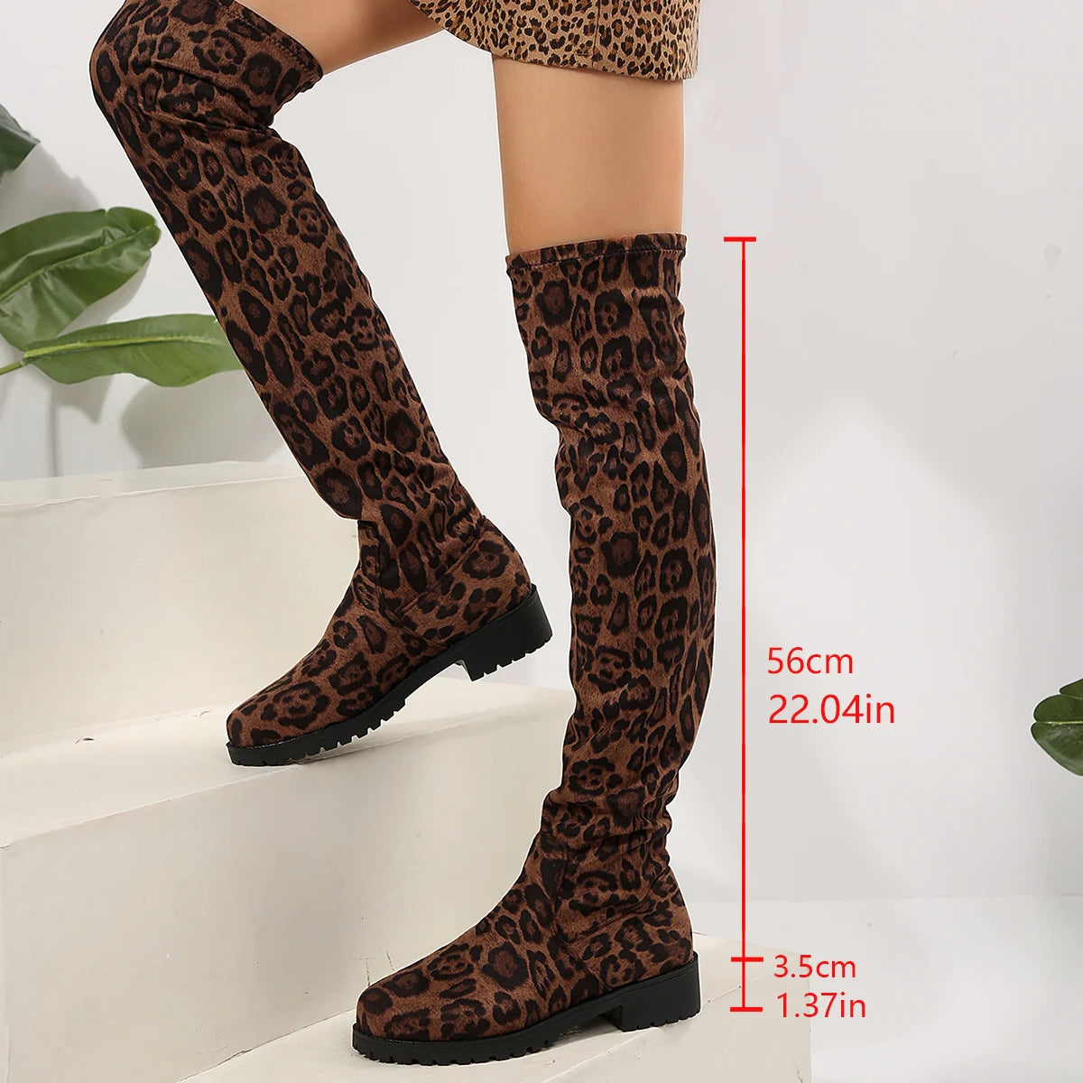 Women Over Knee Boots – Elegant Low Heel Plus Size