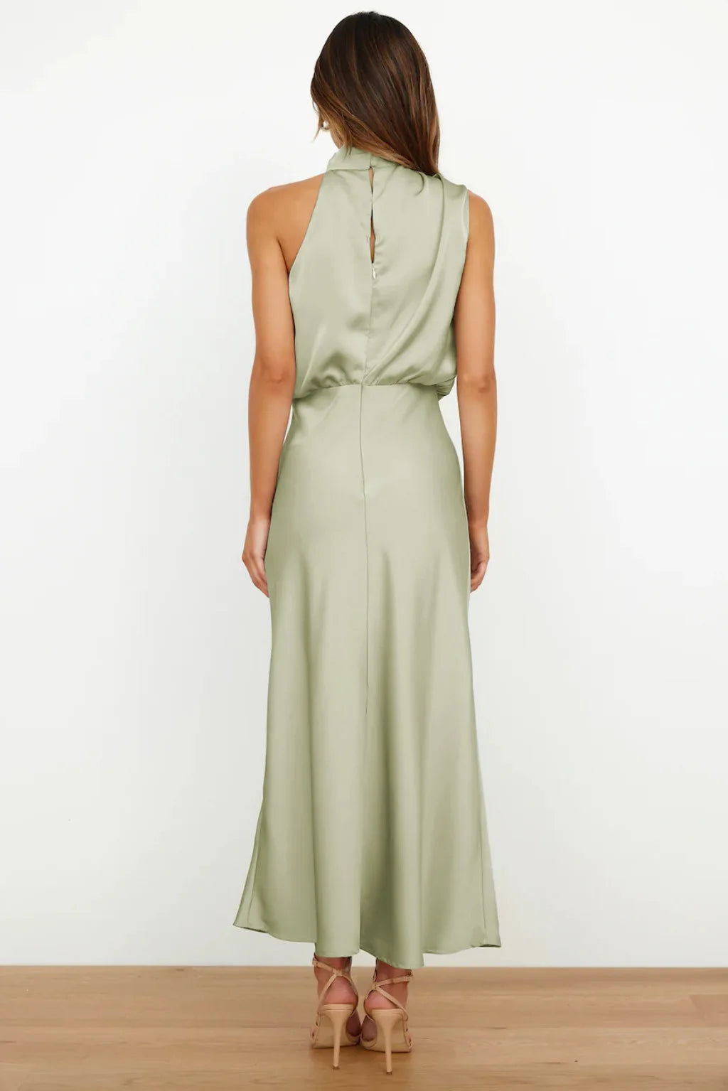 Women's Silk Satin Evening Dress