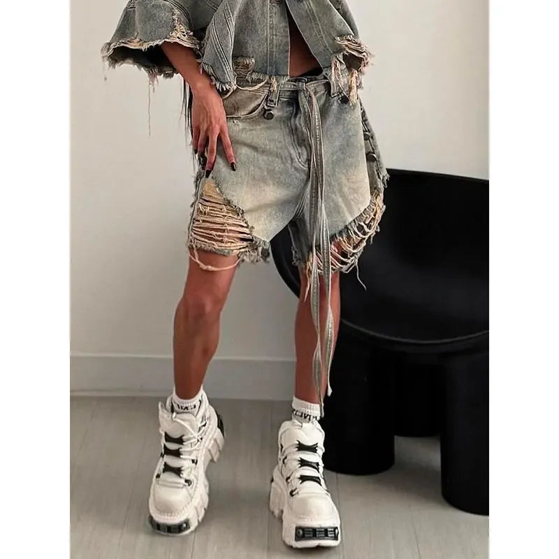 RavRipped™ – Vintage Y2K Baggy Denim Pants (Bold, Torn & Retro-Fit)