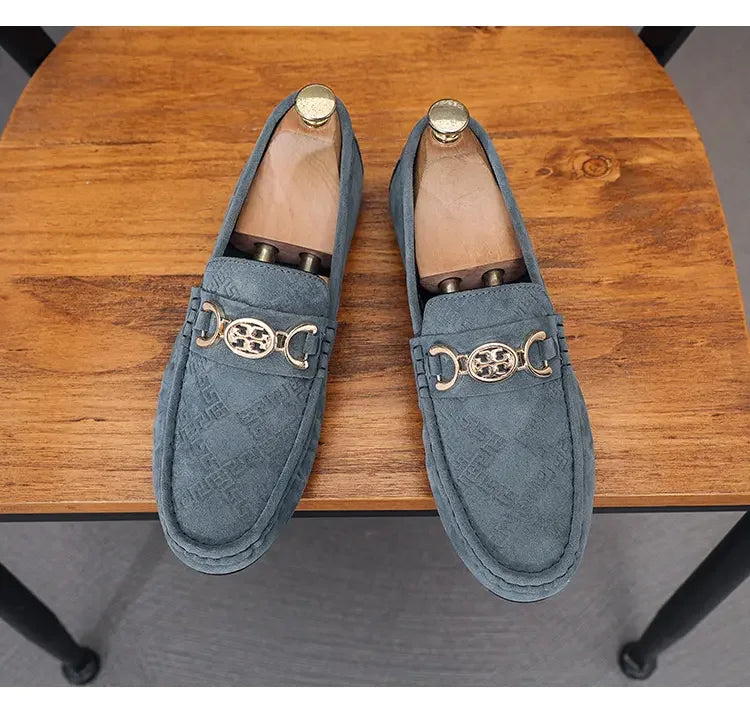 Men Solid Color Big Size Loafers