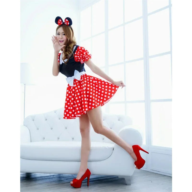 Disney Minnie Cosplay Party Dress Women