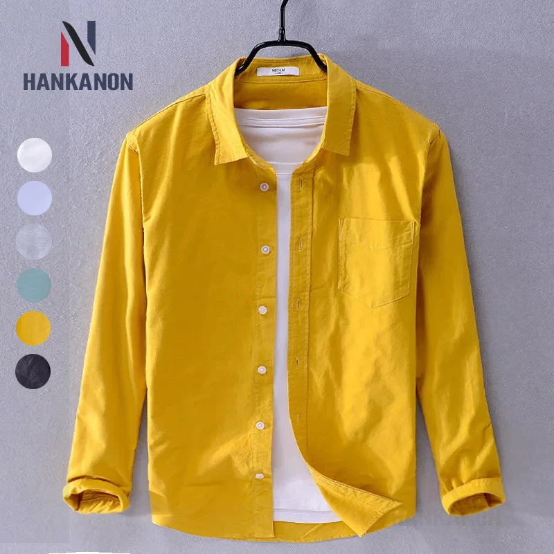 قميص أكسفورد أبيض للرجال