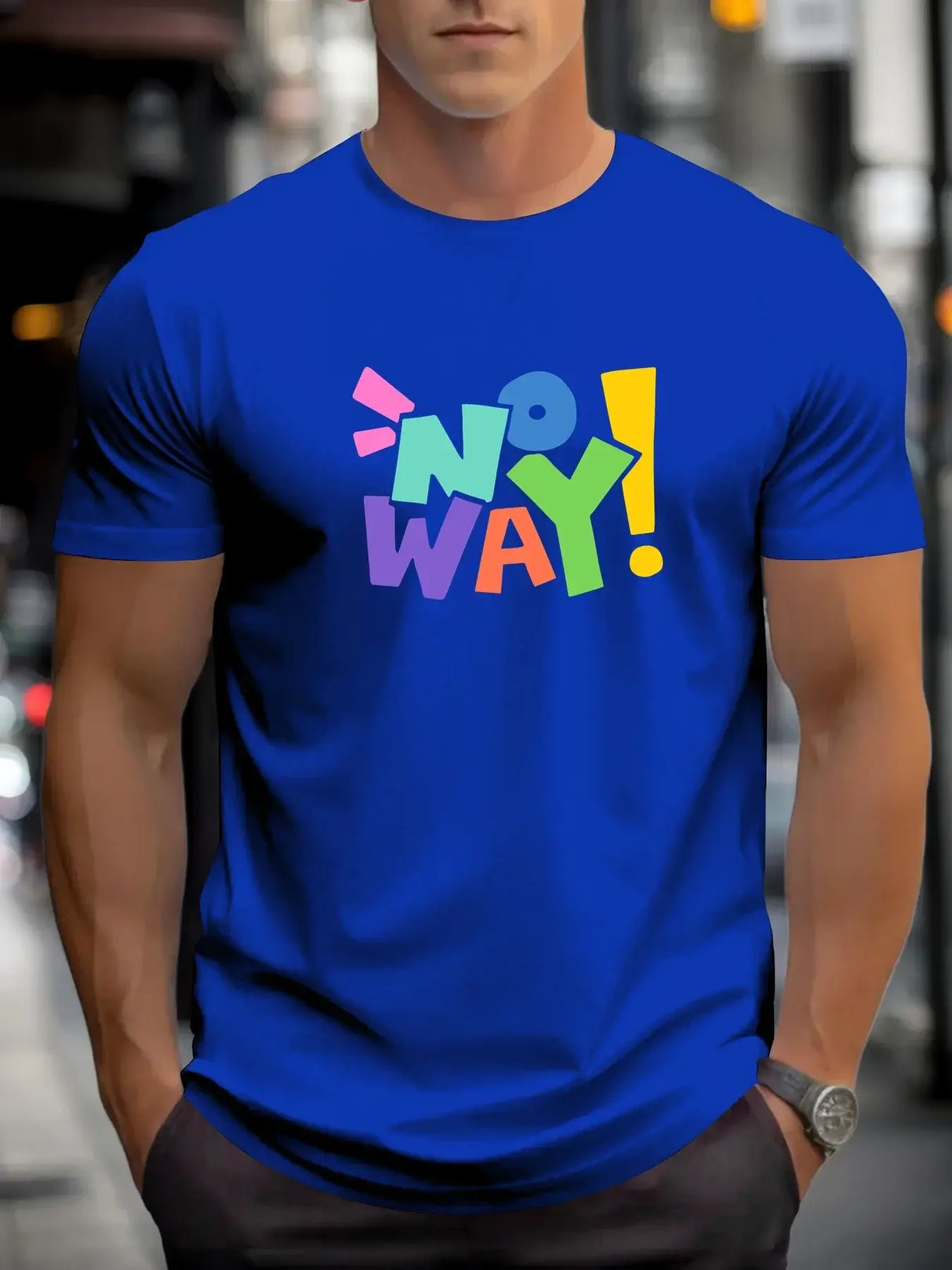 تي شيرت رجالي بأكمام قصيرة