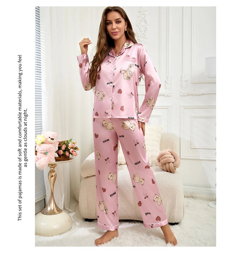 Women's Satin Pajama Set