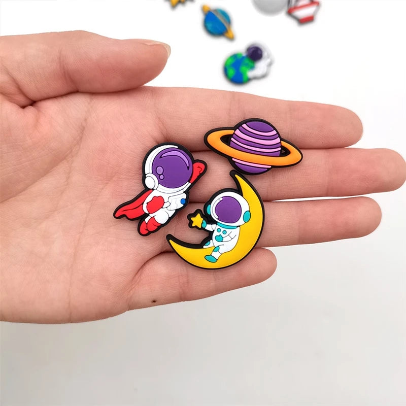 Women Astronaut Shoe Charms Space Accessories