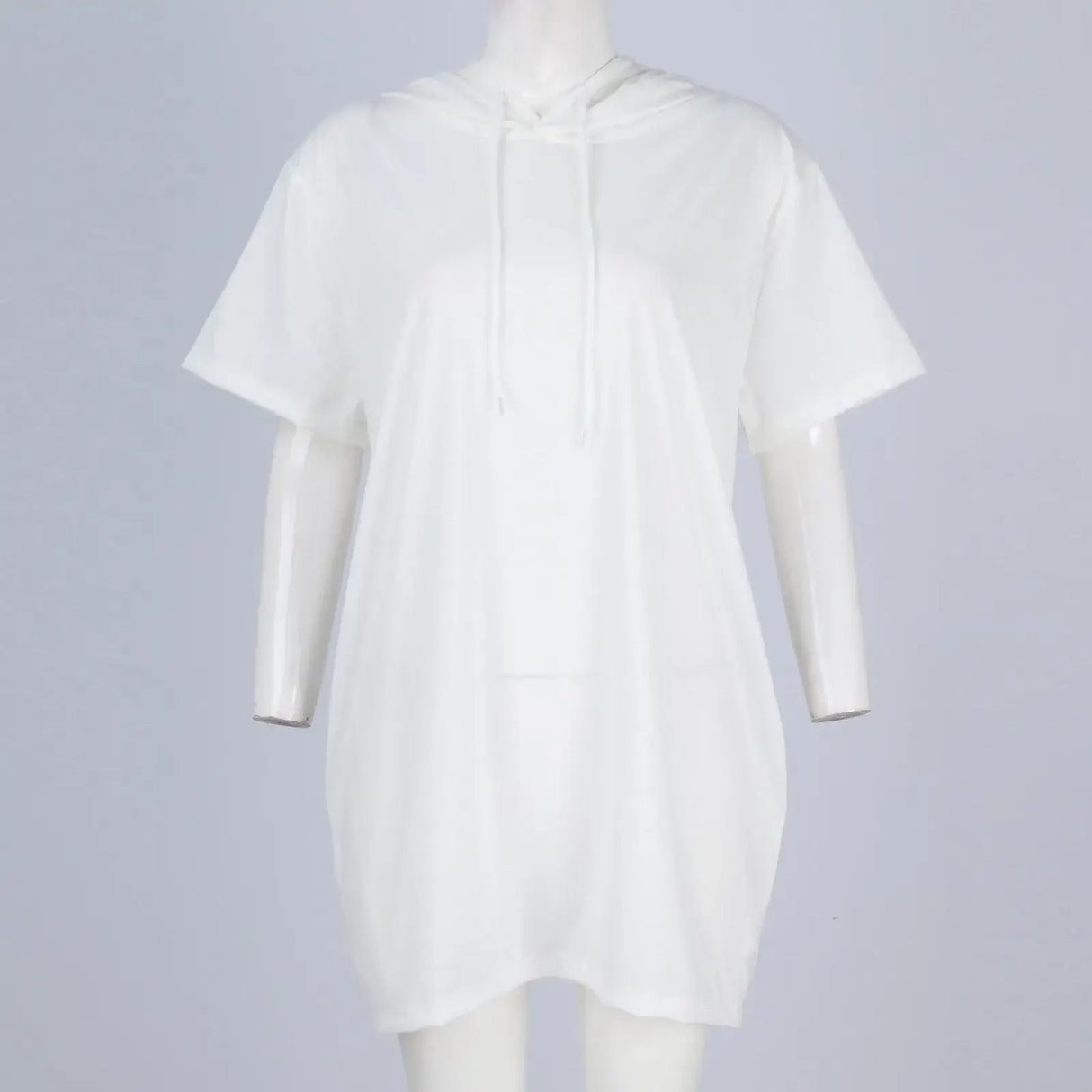 هودي نسائي كبير الحجم بأكمام قصيرة