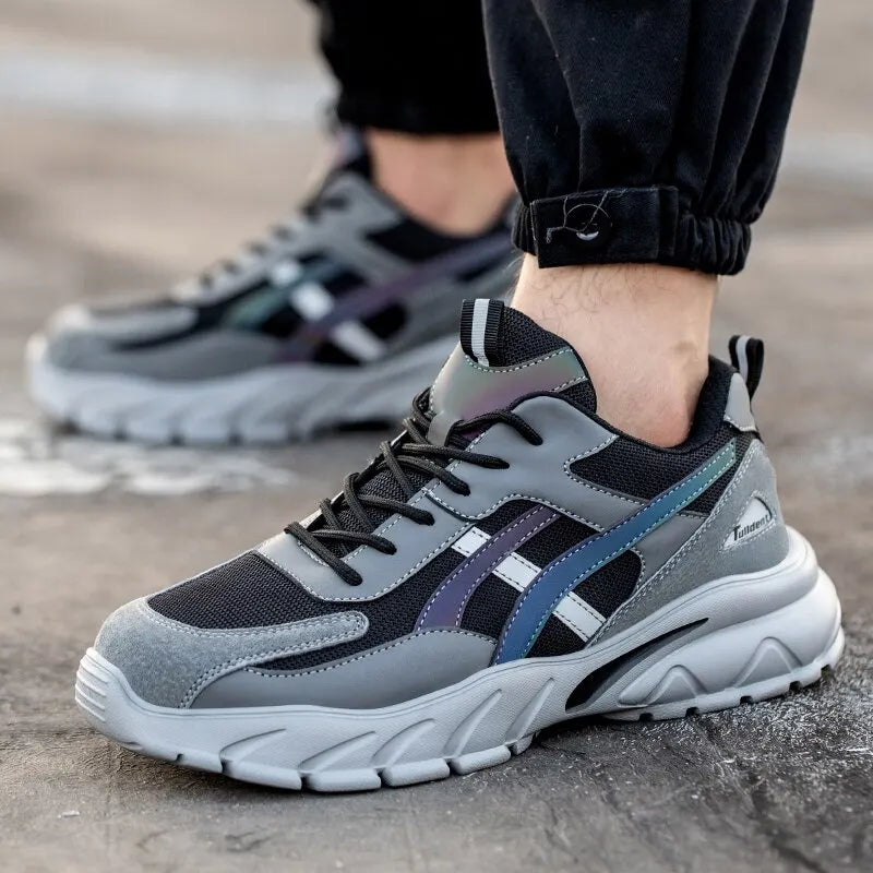 أحذية رياضية رجالية آمنة بأصابع فولاذية