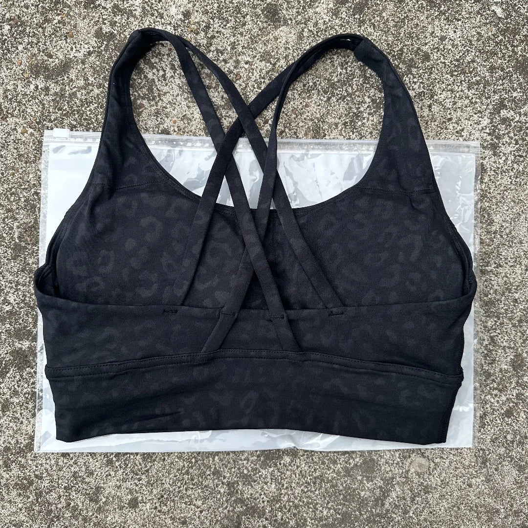 Women Cross Strap Sports Bra with Pads