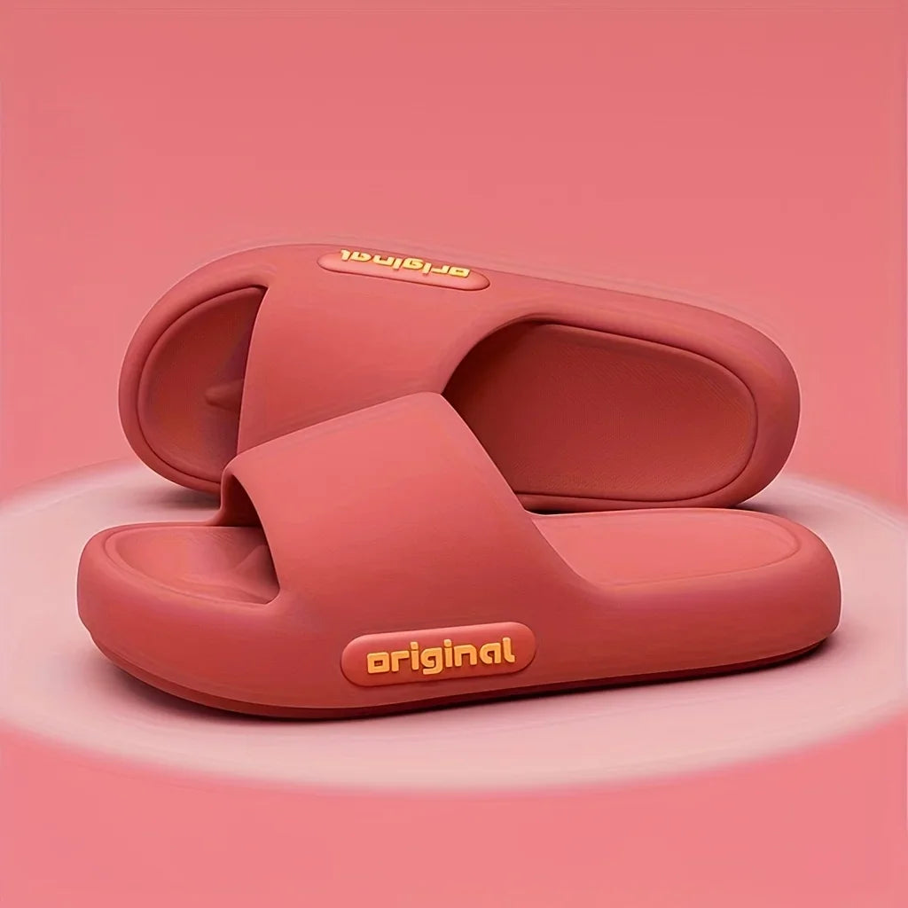 نعال ناعمة للنساء للاستخدام الداخلي والخارجي بنعل سميك