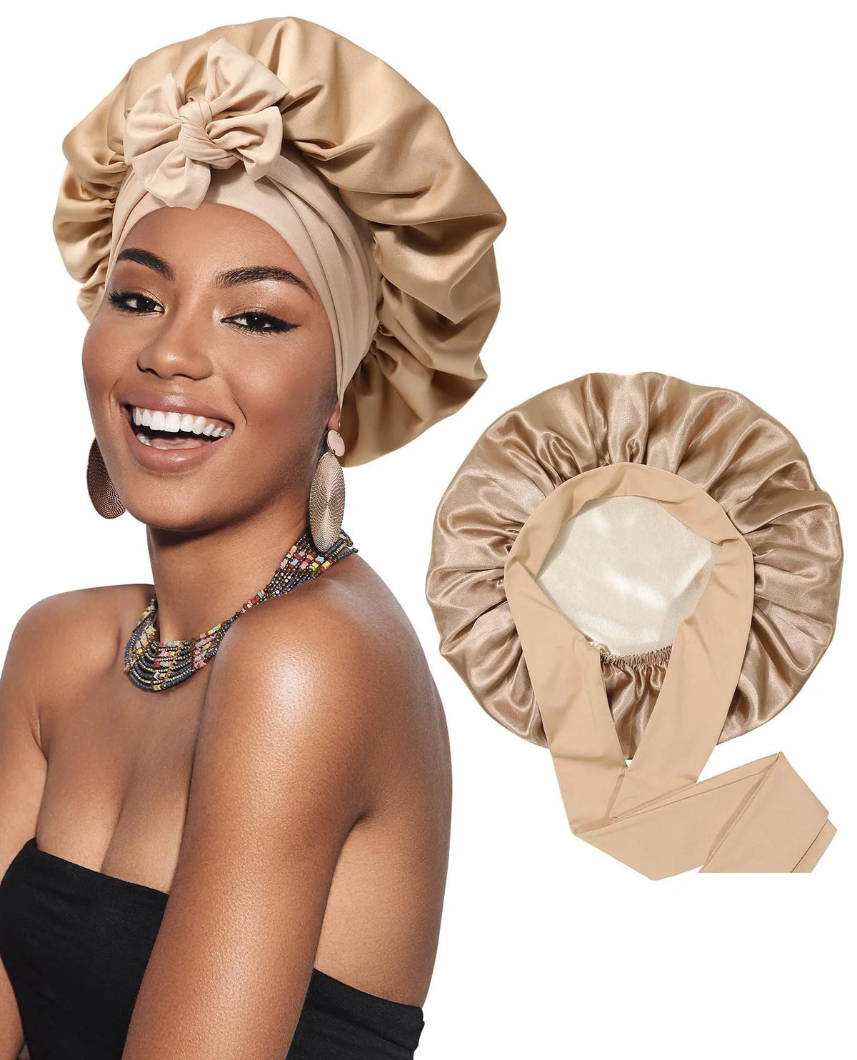 Double Layer Satin Bonnet