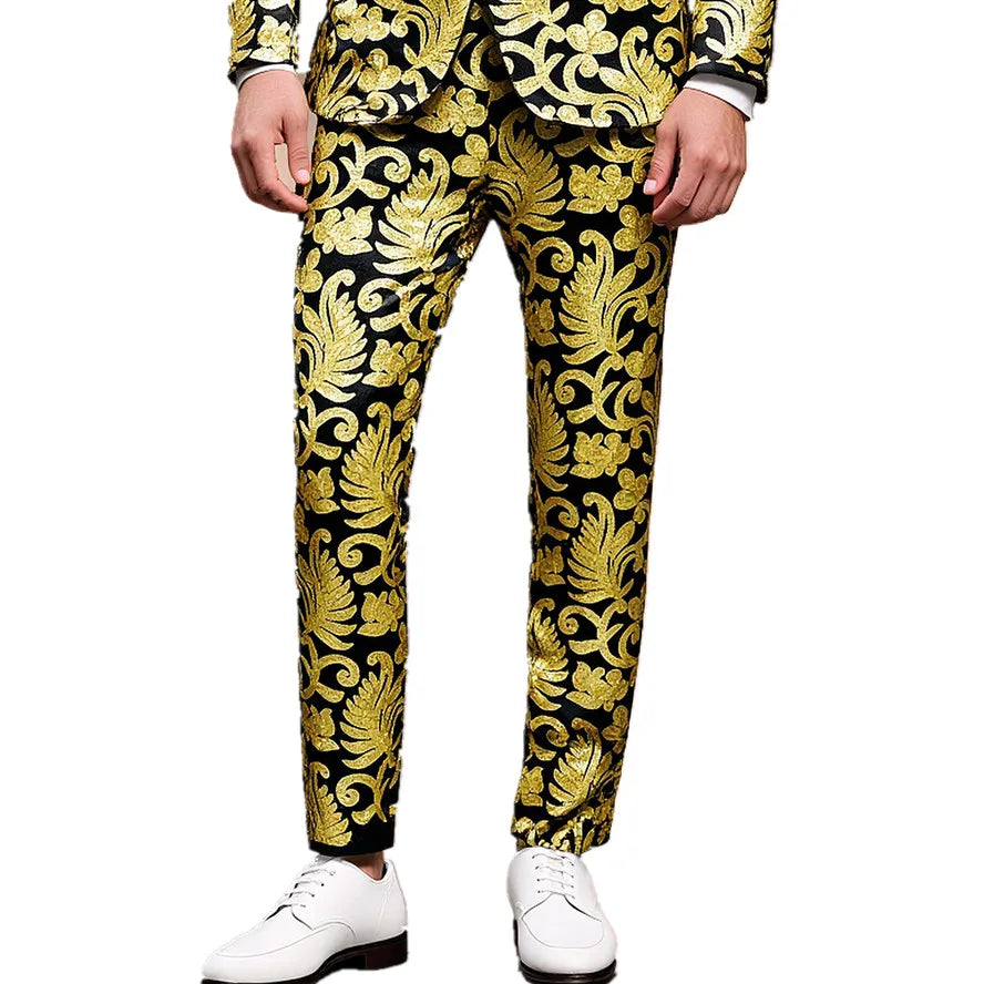 Men Luxury Sequin Party Suit Set