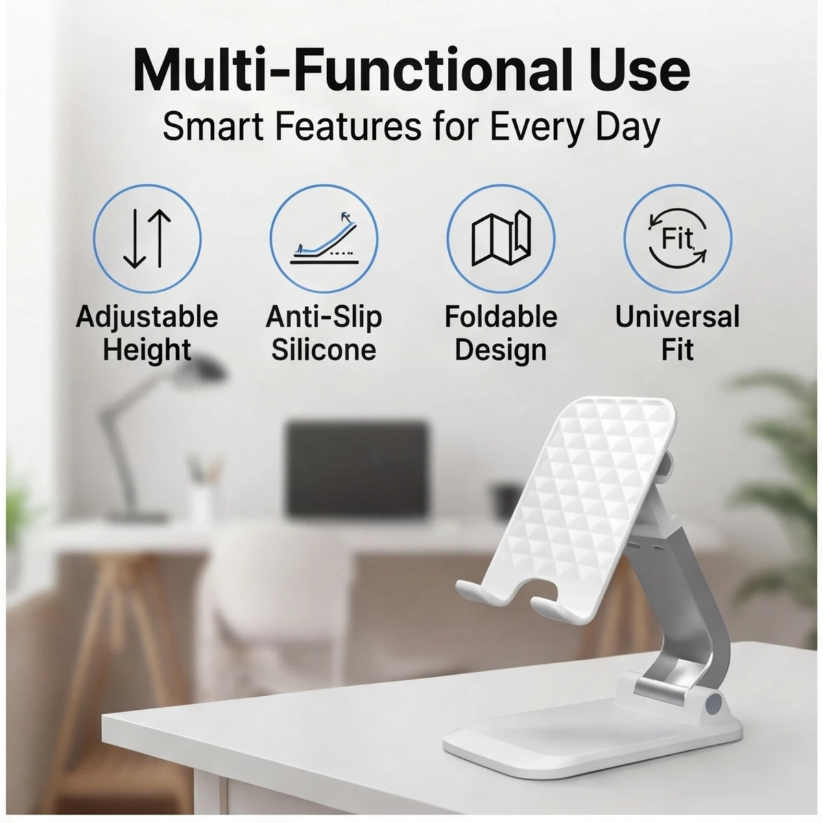 Universal Adjustable Phone & Tablet Stand for Desk