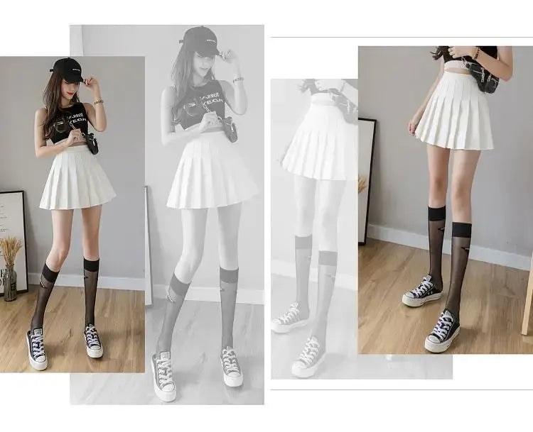 تنورة جينز متوسطة الطول للنساء بمقاسات كبيرة