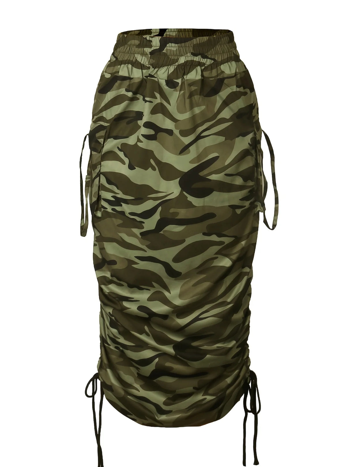 Women Drawstring Bodycon Skirt