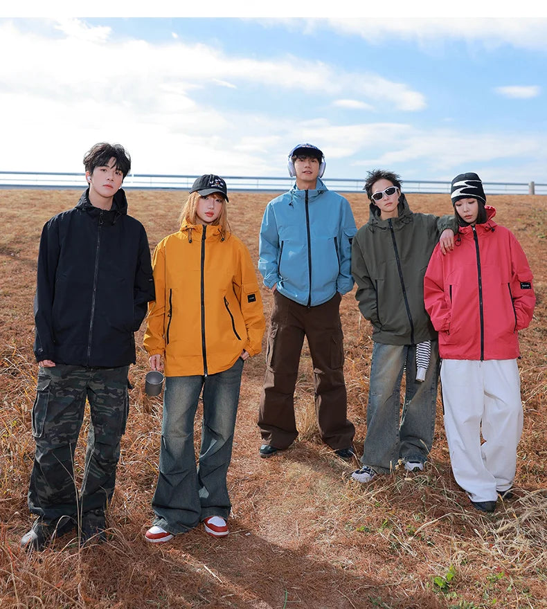 Outdoor Windproof Waterproof Hiking Hooded Jacket