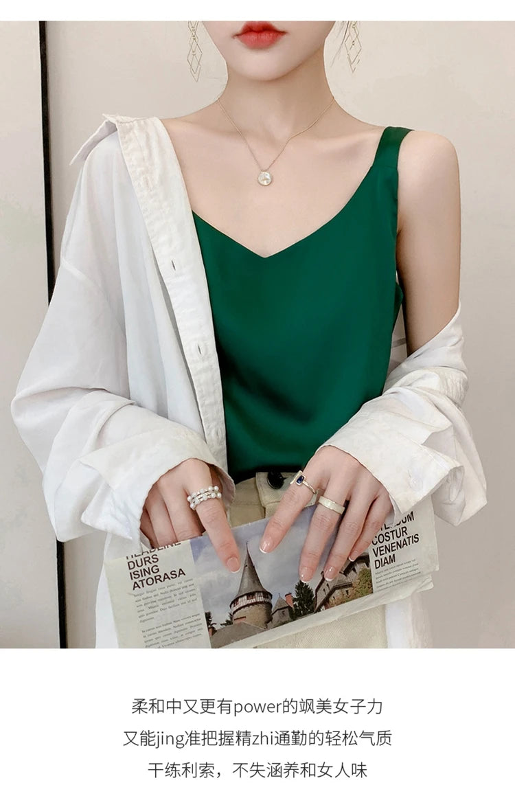 Satin Silk V-Neck Cami