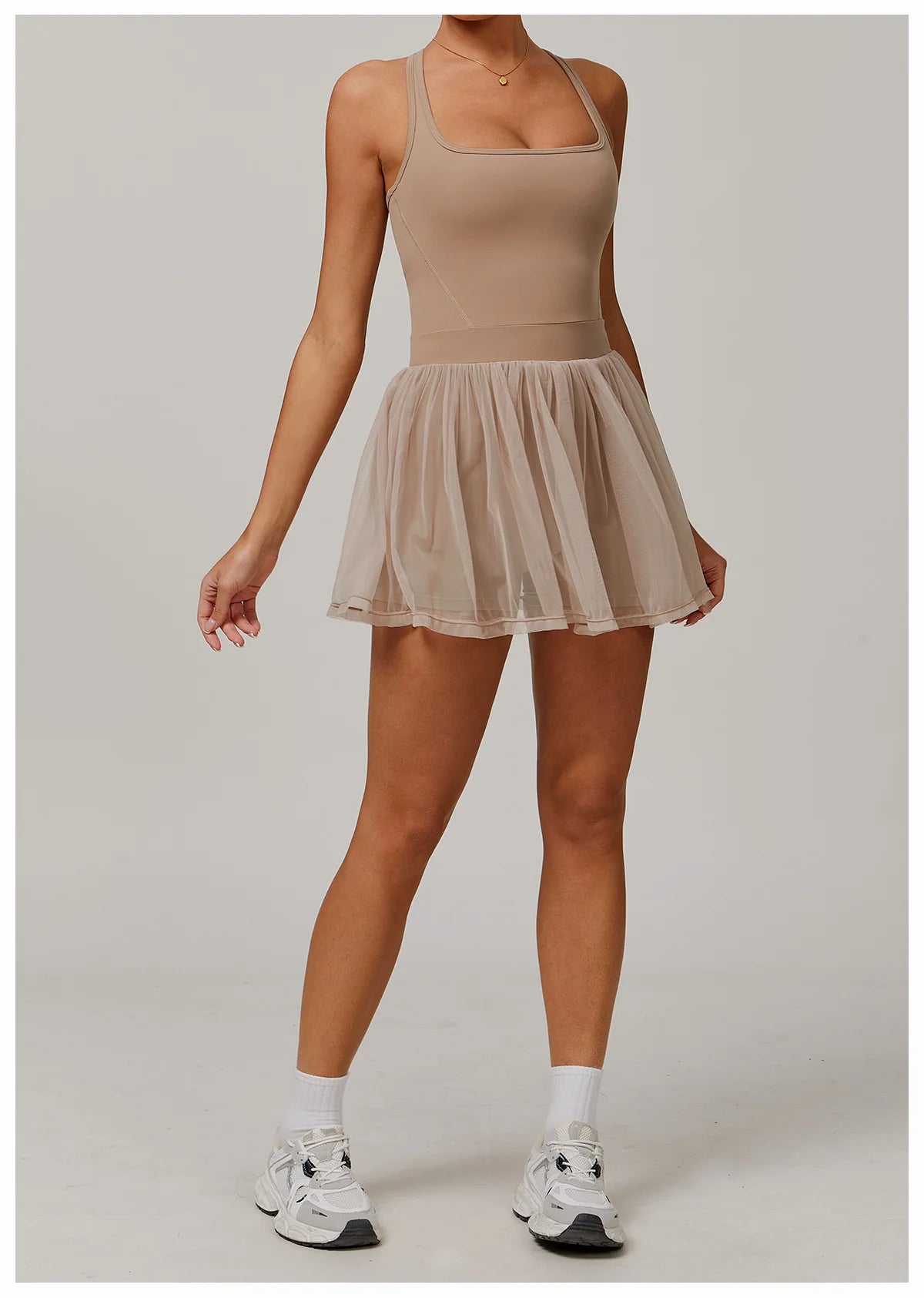 تنورة تنس نسائية شبكية قابلة للتنفس