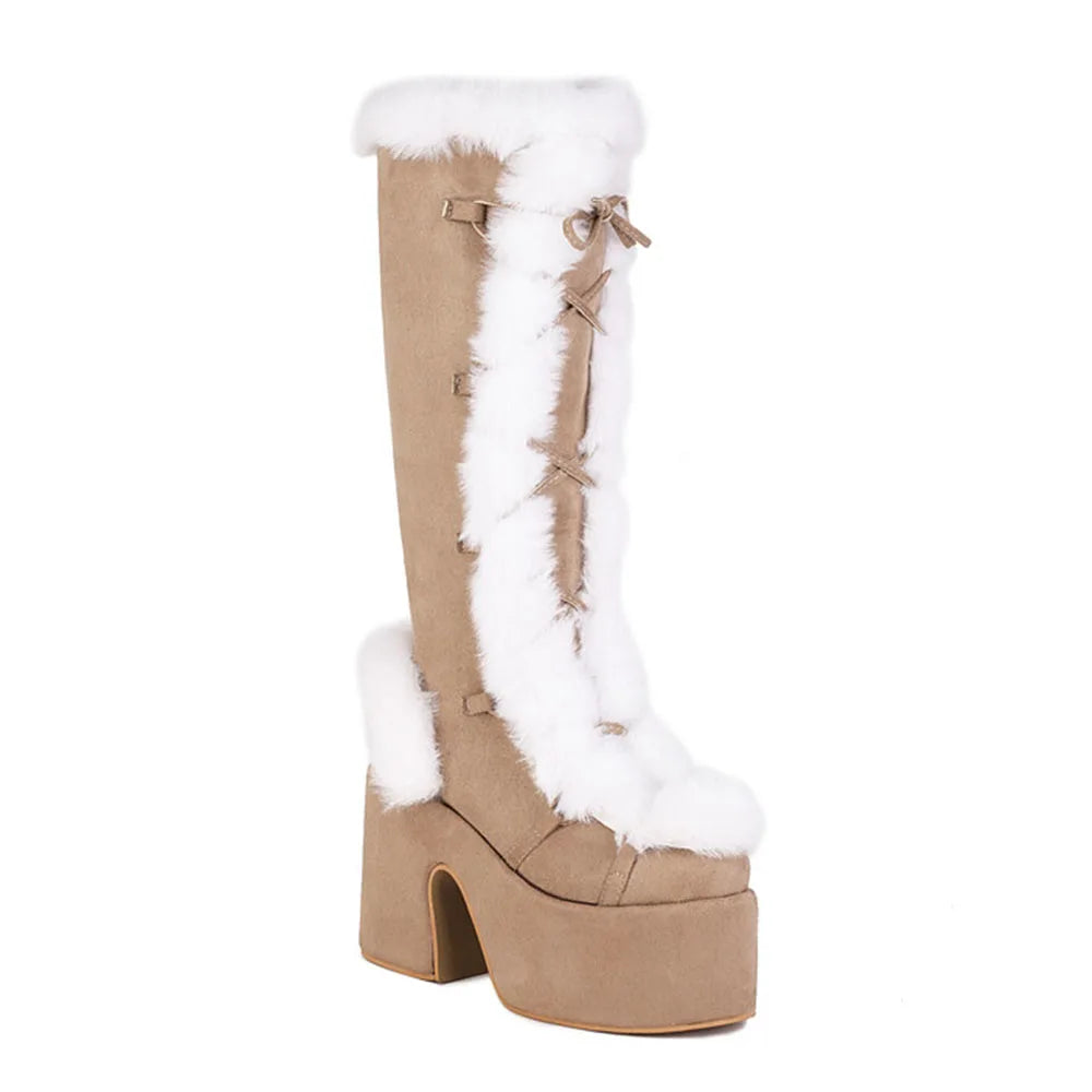 Platform Fur Boots
