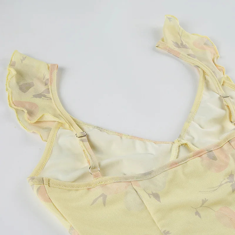 Women V Neck Lace Bodycon Dress