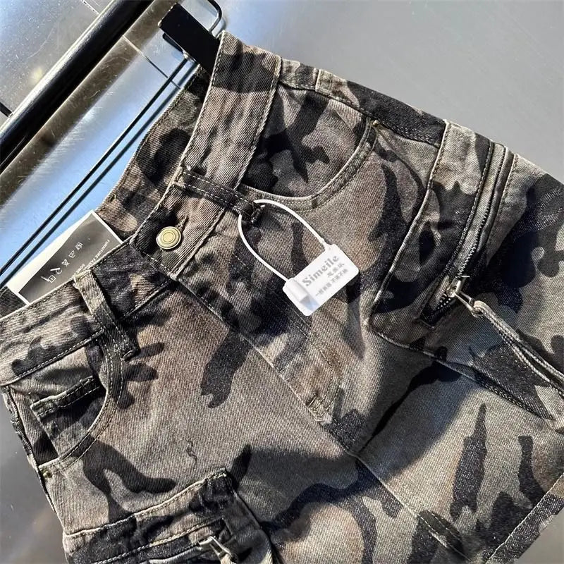 CamoChic™ – Camouflage Workwear Skirt (Mini Harajuku Hip Look)