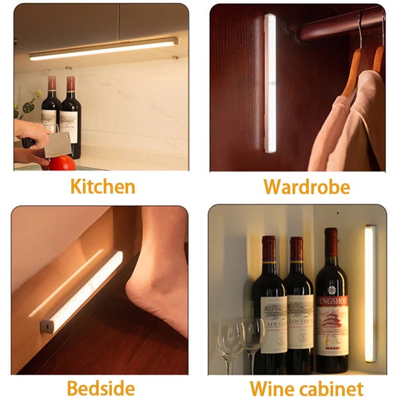 LED Motion Sensor Night Light – Type-C Rechargeable