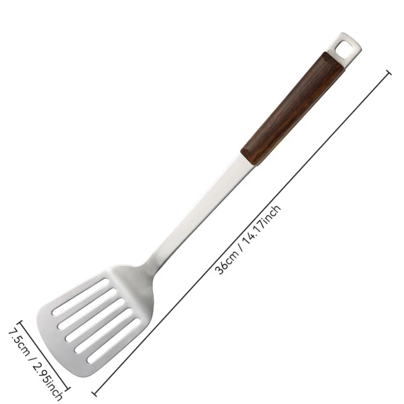 Wooden Handle Wok Spatula & Cooking Utensils