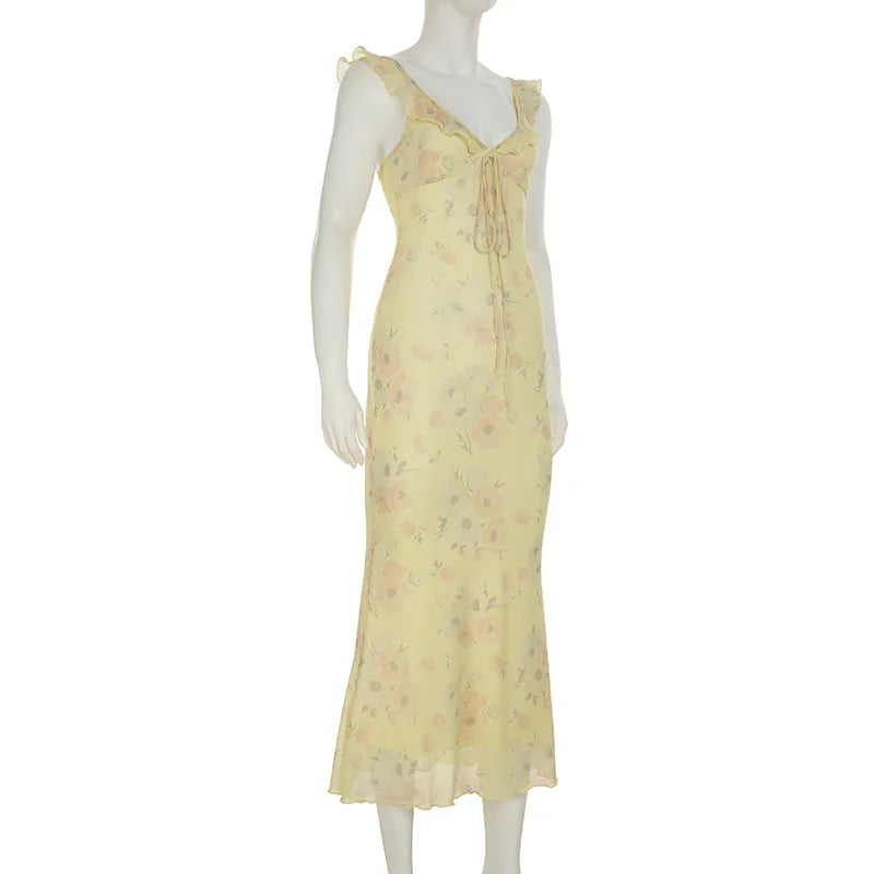 Women V Neck Lace Bodycon Dress