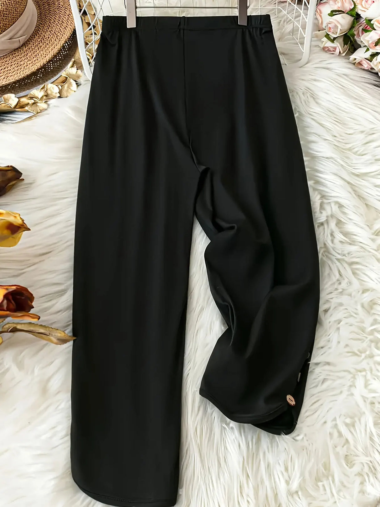 Women’s Black Straight-Leg Pants