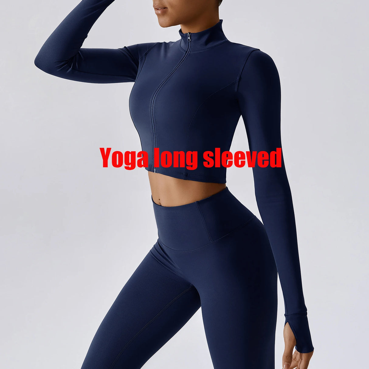 Women's Sexy Zip Long Sleeve Yoga Jacket – Workout Running Cycling Top