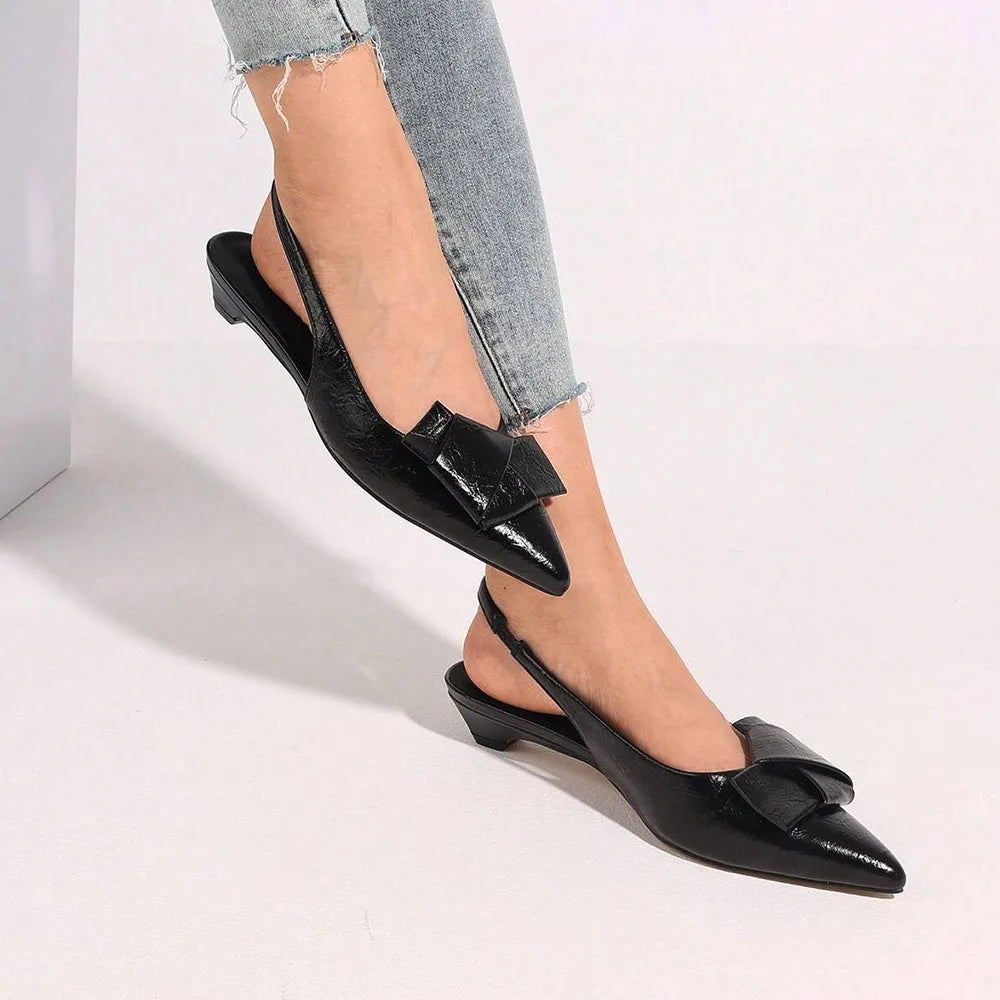 حذاء باليه جيلي فلات نسائي بمقدمة مربعة