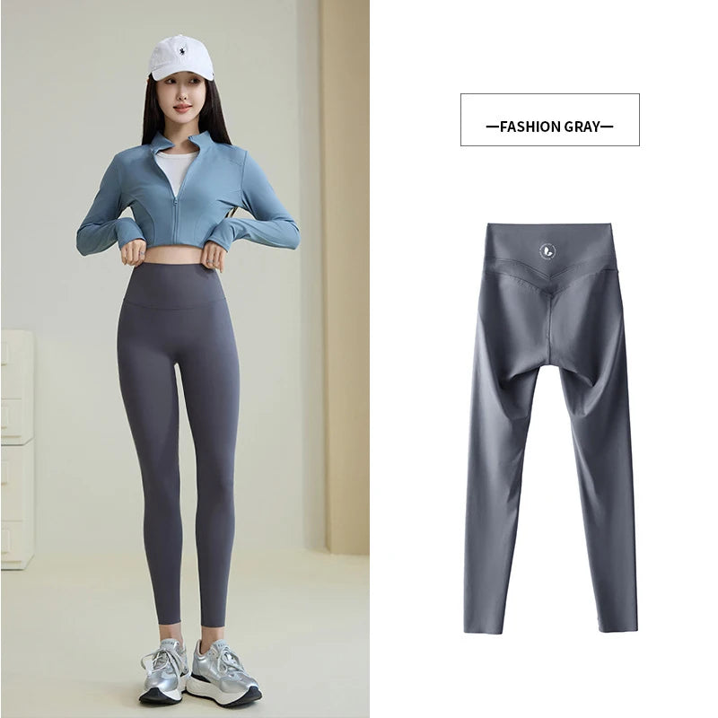 Women High Waist Push Up Sharkskin Leggings